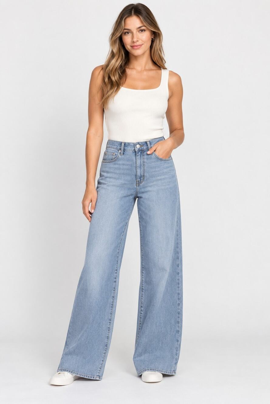 FRAME Temper Wide Leg Cotton Jeans 29